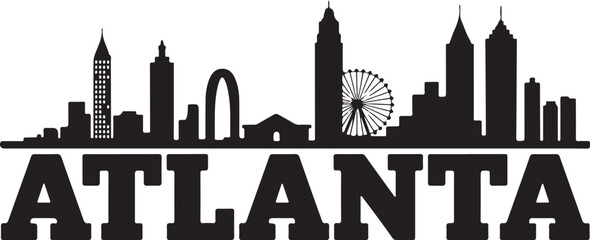 Atlanta City Skyline SVG