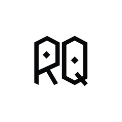 RQ monogram logo design letter text name symbol monochrome logotype alphabet character simple logo