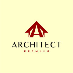 A letter house home logo vector icon illustration	
