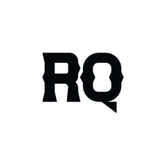 RQ monogram logo design letter text name symbol monochrome logotype alphabet character simple logo