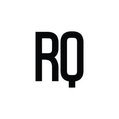 RQ monogram logo design letter text name symbol monochrome logotype alphabet character simple logo