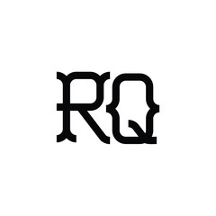 RQ monogram logo design letter text name symbol monochrome logotype alphabet character simple logo