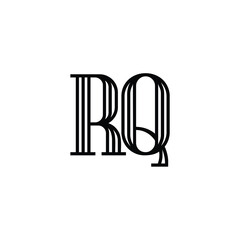 RQ monogram logo design letter text name symbol monochrome logotype alphabet character simple logo