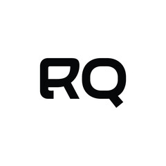 RQ monogram logo design letter text name symbol monochrome logotype alphabet character simple logo