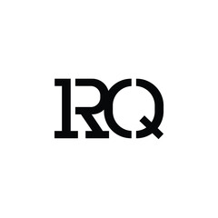 RQ monogram logo design letter text name symbol monochrome logotype alphabet character simple logo