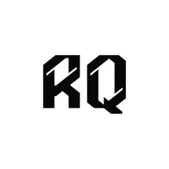 RQ monogram logo design letter text name symbol monochrome logotype alphabet character simple logo