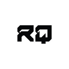 RQ monogram logo design letter text name symbol monochrome logotype alphabet character simple logo