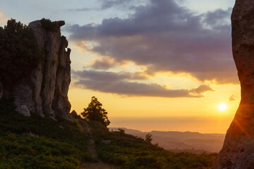 Tramonto ai megaliti dell'Argimusco