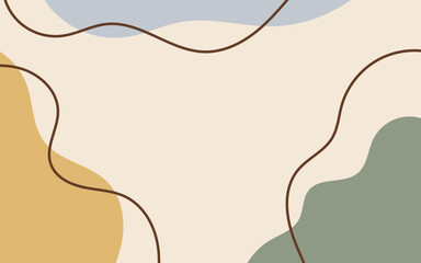 Beige abstract background with organic shapes and curved lines, perfect for minimal design, invitations, and modern decorative projects.