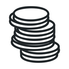 Stack of coins for financial concepts and budgeting designs