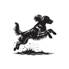 Golden Setter Silhouette - Minimalist Golden Setter Vector - Illustration of Golden setter.