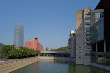 Modern architecture in the city of Bilbao