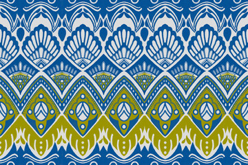 “Ocean Serenity”
A vibrant design featuring blue and yellow tones, inspired by ocean waves and aquatic patterns, symbolizing tranquility and harmony. Suitable for fabric and commercial app