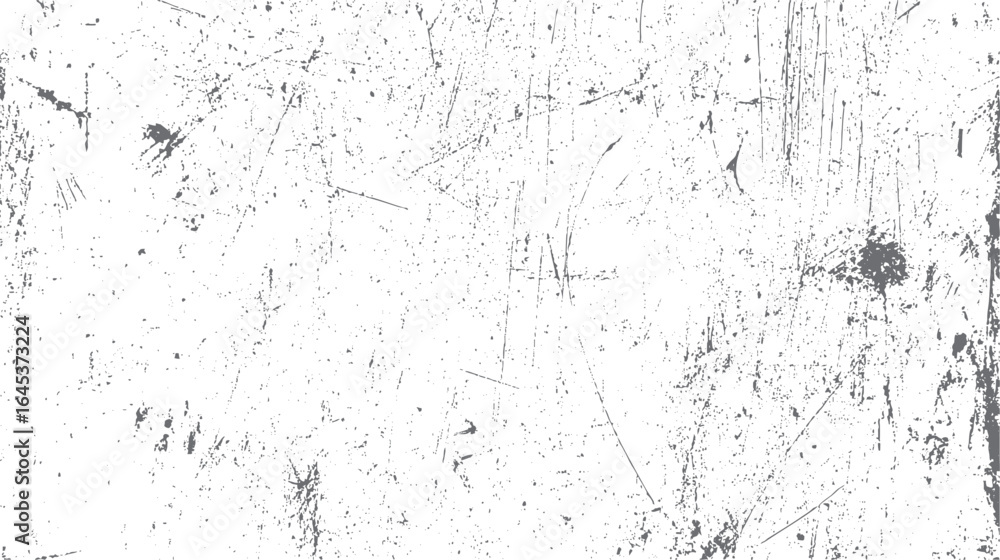 Poster grunge scratch texture with splatter marks on white background. high contrast distressed surface per