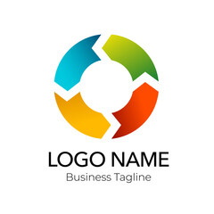 Logo Circle Colorful Abstract Design Template Business