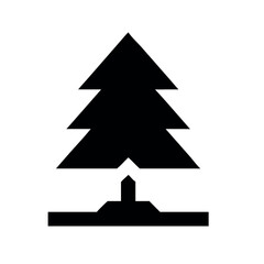Fototapeta premium christmas tree nature design silhouette vector icon on white backround.