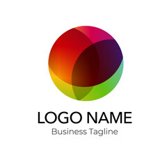 Logo Circle Colorful Abstract Design Template Business