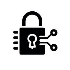  lock security symbol silhouette vector image illustration on white backround
