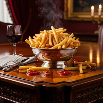 potatoes on a fancy table