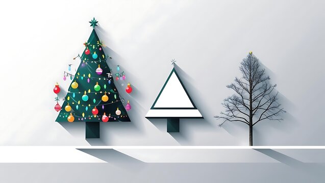 A Collection of Modern and Stylized Christmas Trees