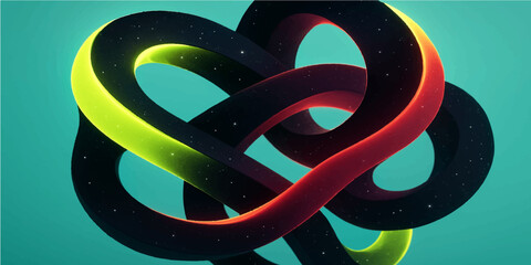 Abstract colorful background with vibrant swirling lines and artistic vector design © Ashraful