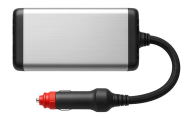 Lightweight car voltage inverter with a detachable DC cable and integrated fuse protection