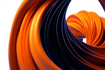 abstract black background with orange and blue wave,Abstract orange blue curved wave fluids flowing on black background,transparent gradient glass flow background