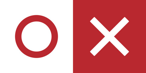 Obraz premium まるばつのイラスト素材