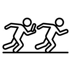Fototapeta premium Relay Race Icon