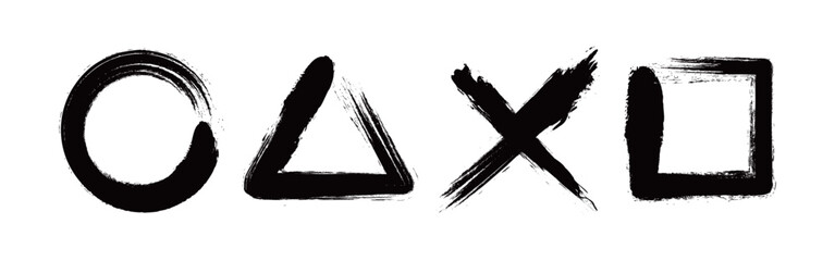 まるばつ三角四角のイラスト素材