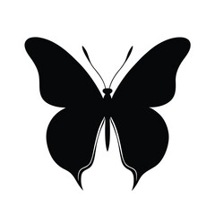 Butterflies silhouette vector isolated on white background. Flying  black butterfly design illustration.