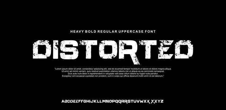Heavy bold uppercase stencil font with distressed grunge texture. Perfect for military-themed designs, tactical video titles, survival gear branding, industrial signage, and bold paster headlines,