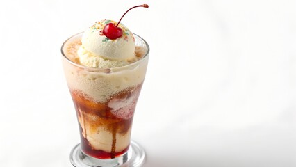 vanilla ice cream with berries