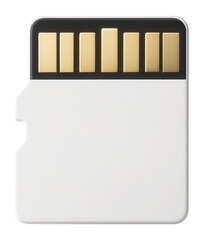 UHS-I microSD card with a minimalist white design and standard contact arrangement