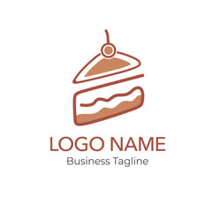 Logo Cake Bakery Bread Pastry Vector Design
