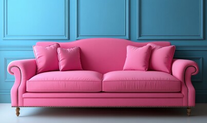 Interior of a living room with armchairs. 3D render, Generative AI