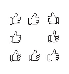 Thumbs Up Icon like Vector Wrap Icon