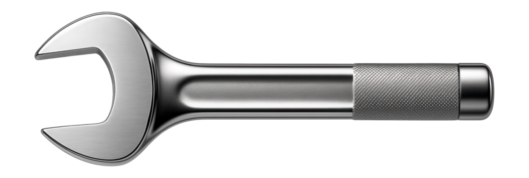 Single open-end wrench with an extra-wide jaw opening, suitable for plumbing tasks.
