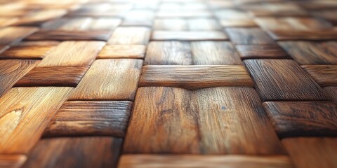 Wooden planks texture background. 3D render, Generative AI