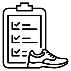 Naklejka premium Marathon Checklist Icon