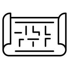 Obraz premium Blueprint Roll Icon