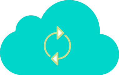 Cloud  Synchronize In Fill Icon