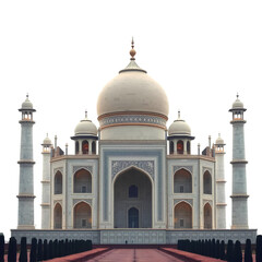 Fototapeta premium Photo of taj mahal in agra isolated on transparent background