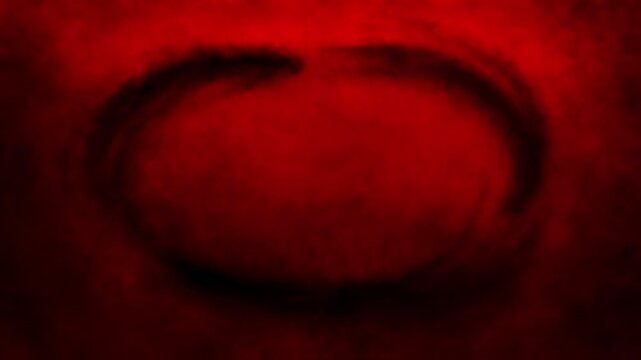 Gloomy shadows whirl. Dark ghosts scatter to sides and circle in chorus again. 2D animation in horror fantasy. Creepy animated backdrop movie. Vj loops and music clips. Black and red background.
