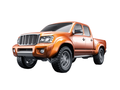 Off road car isolated on white background