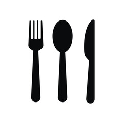 Fork, knife, plate and spoon. Menu symbol. Restaurant icon. Food, plate, fork, knife, spoon, cutlery icon set.