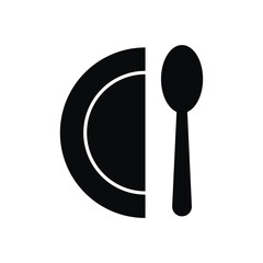 Fork, knife, plate and spoon. Menu symbol. Restaurant icon. Food, plate, fork, knife, spoon, cutlery icon set.
