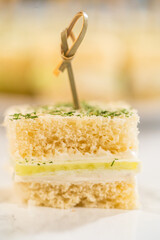 Mini Cucumber Sandwich with Cream Cheese Filling