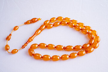 Old Bakelite rosary, Turkish and Ottoman rosaries have cultural characteristics and are used for prayer. The focus has been made specifically.