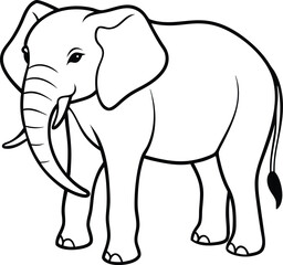 A cute baby elephant cartoon with a big trunk and gray skin is a fun wild animal vector illustration for a design